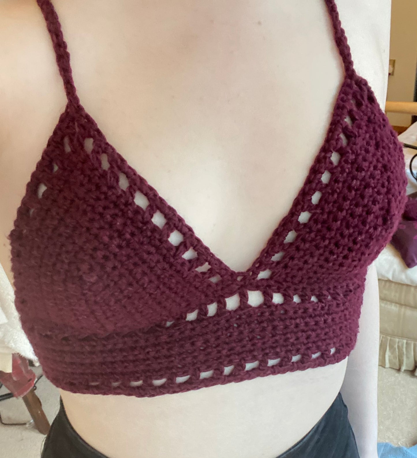 Crochet crop top size s