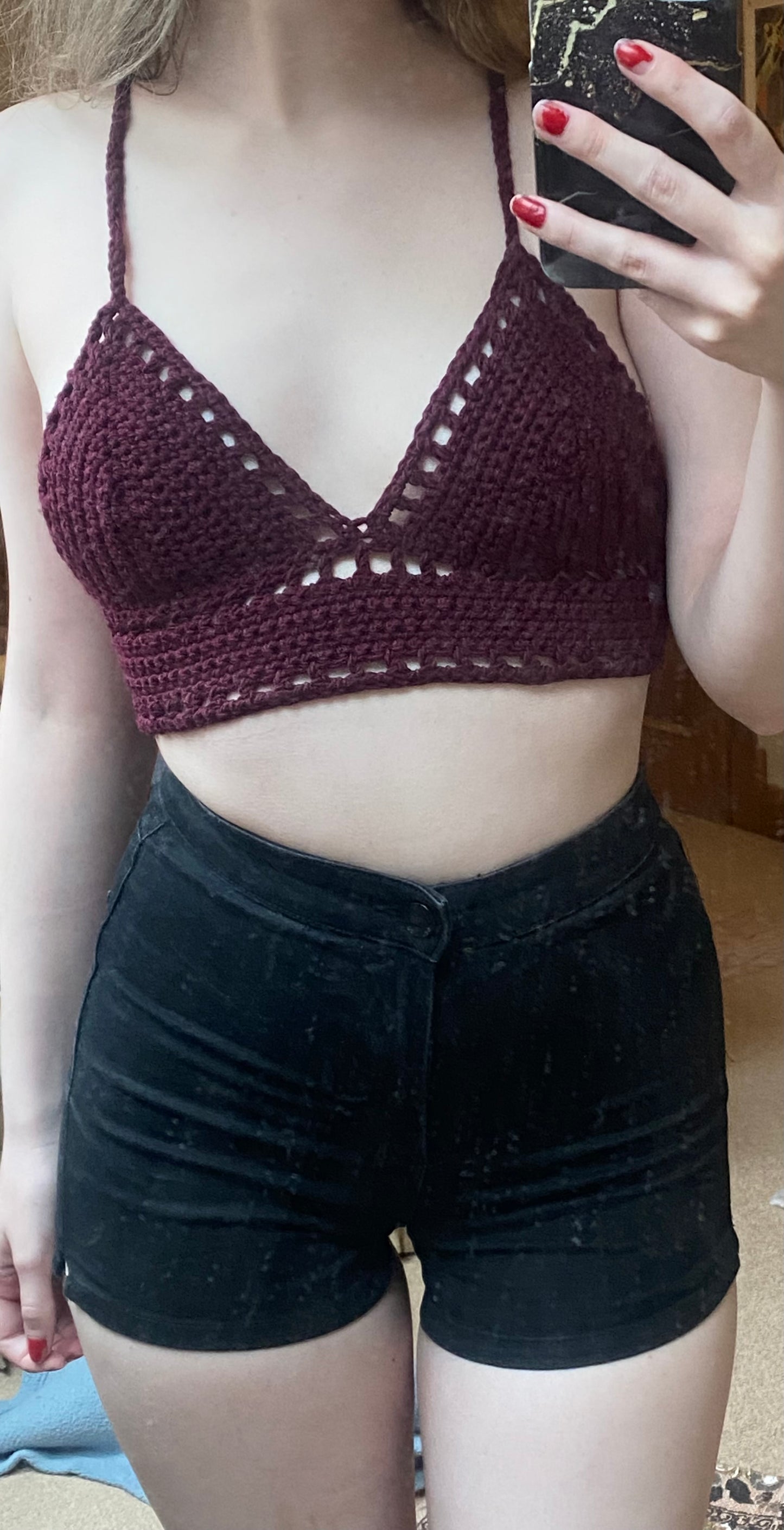 Crochet crop top size s