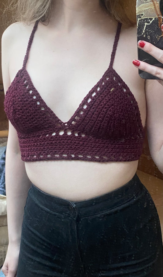 Crochet crop top size s